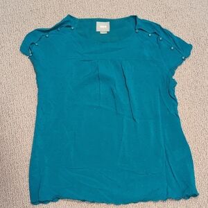 Banana Republic Blue Cap Sleeve Blouse